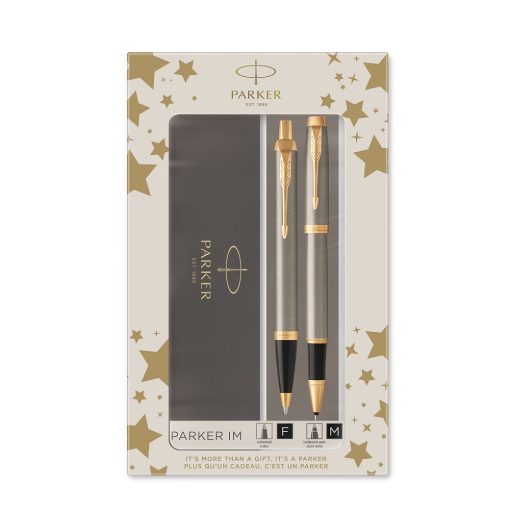 Parker poklon SET Royal IM Brush GT - Hemijska olovka + Roler