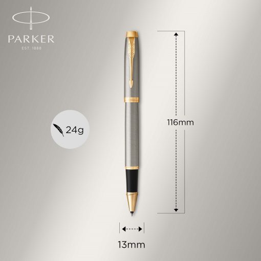 Parker poklon SET Royal IM Brush GT - Hemijska olovka + Roler - Image 2